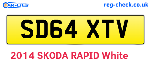 SD64XTV are the vehicle registration plates.