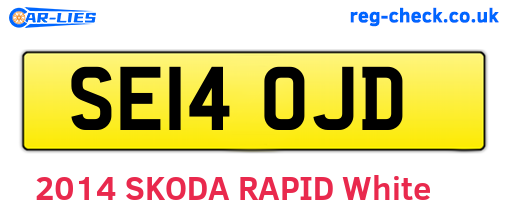 SE14OJD are the vehicle registration plates.