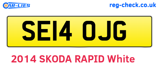 SE14OJG are the vehicle registration plates.