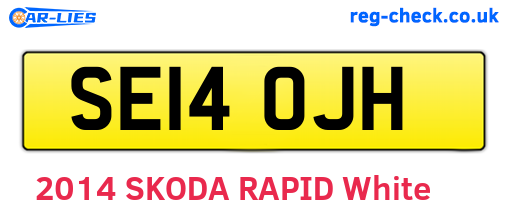 SE14OJH are the vehicle registration plates.