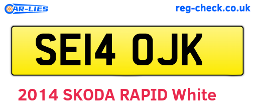 SE14OJK are the vehicle registration plates.