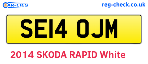 SE14OJM are the vehicle registration plates.