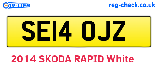 SE14OJZ are the vehicle registration plates.