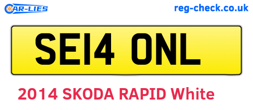 SE14ONL are the vehicle registration plates.
