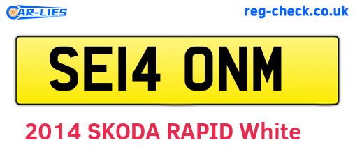 SE14ONM are the vehicle registration plates.