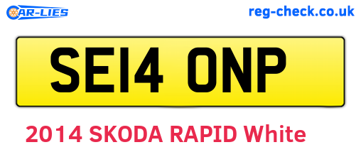 SE14ONP are the vehicle registration plates.