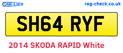 SH64RYF are the vehicle registration plates.