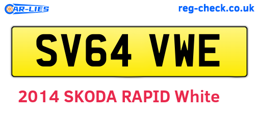 SV64VWE are the vehicle registration plates.