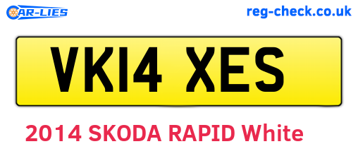 VK14XES are the vehicle registration plates.