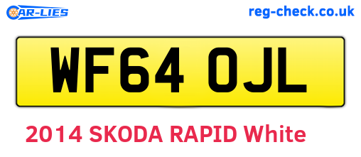 WF64OJL are the vehicle registration plates.