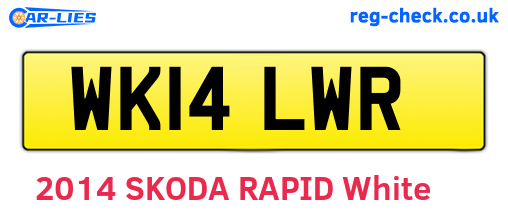 WK14LWR are the vehicle registration plates.