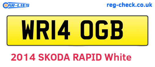 WR14OGB are the vehicle registration plates.