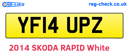 YF14UPZ are the vehicle registration plates.