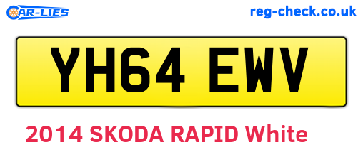 YH64EWV are the vehicle registration plates.