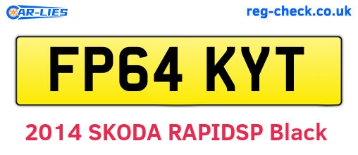 FP64KYT are the vehicle registration plates.