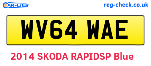 WV64WAE are the vehicle registration plates.