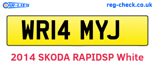WR14MYJ are the vehicle registration plates.