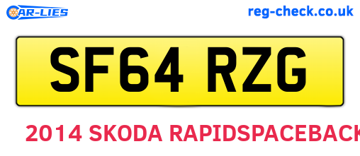 SF64RZG are the vehicle registration plates.