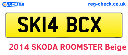 SK14BCX are the vehicle registration plates.