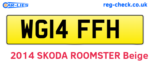 WG14FFH are the vehicle registration plates.