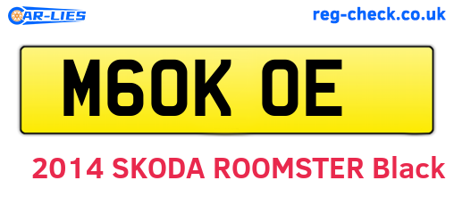 M60KOE are the vehicle registration plates.