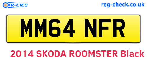 MM64NFR are the vehicle registration plates.