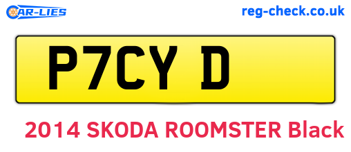 P7CYD are the vehicle registration plates.