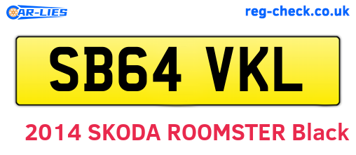 SB64VKL are the vehicle registration plates.