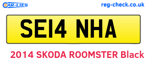 SE14NHA are the vehicle registration plates.