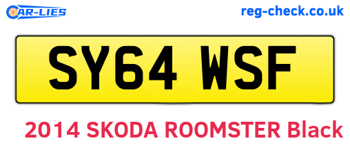 SY64WSF are the vehicle registration plates.