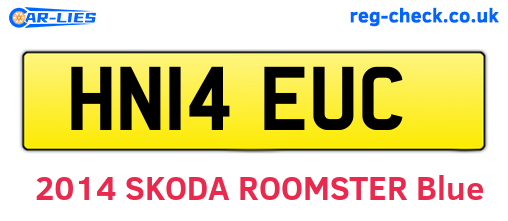 HN14EUC are the vehicle registration plates.