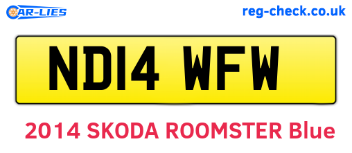 ND14WFW are the vehicle registration plates.