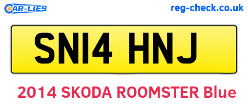 SN14HNJ are the vehicle registration plates.