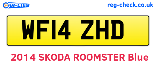 WF14ZHD are the vehicle registration plates.