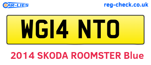 WG14NTO are the vehicle registration plates.