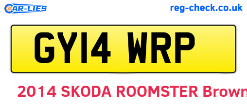 GY14WRP are the vehicle registration plates.