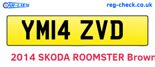 YM14ZVD are the vehicle registration plates.