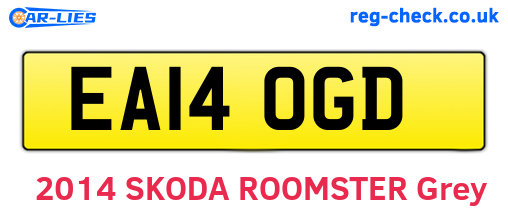 EA14OGD are the vehicle registration plates.