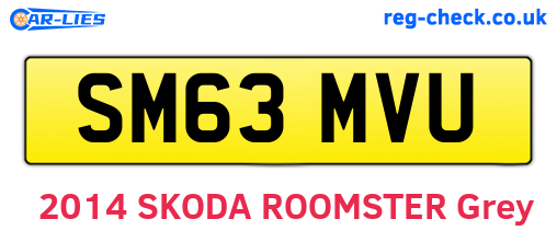 SM63MVU are the vehicle registration plates.