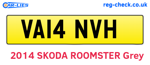 VA14NVH are the vehicle registration plates.
