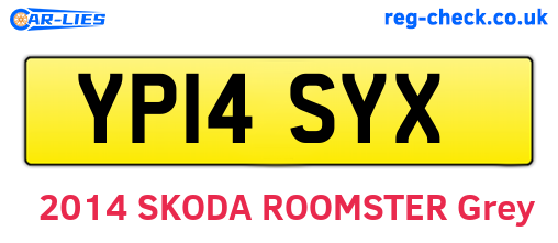 YP14SYX are the vehicle registration plates.