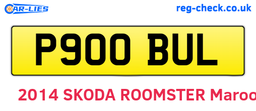 P900BUL are the vehicle registration plates.