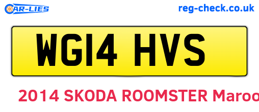 WG14HVS are the vehicle registration plates.