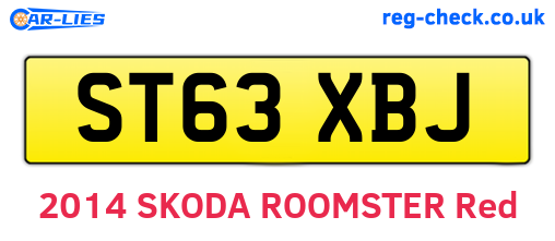 ST63XBJ are the vehicle registration plates.