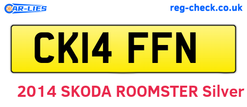 CK14FFN are the vehicle registration plates.