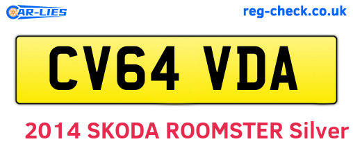 CV64VDA are the vehicle registration plates.
