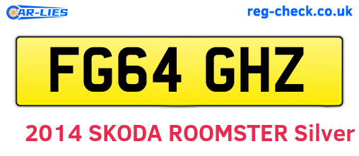FG64GHZ are the vehicle registration plates.