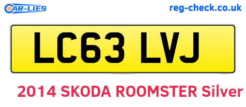 LC63LVJ are the vehicle registration plates.