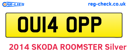 OU14OPP are the vehicle registration plates.