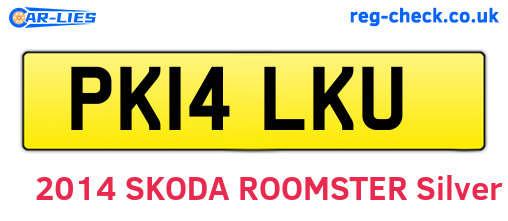 PK14LKU are the vehicle registration plates.